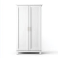 Armoire de chambre 2 portes battantes blanche 80 x 50 x 180 cm en panneaux de particules rectangulaire